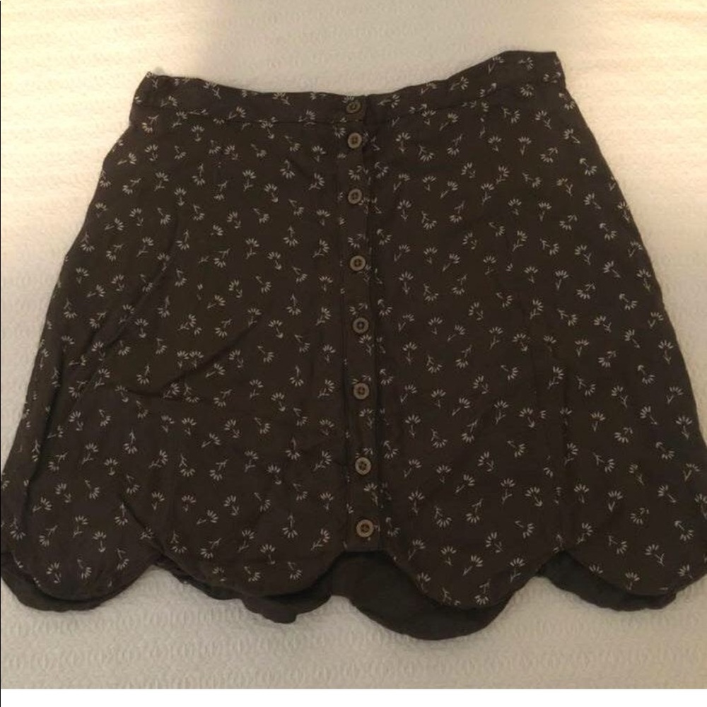 urban outfitters olive green skirt